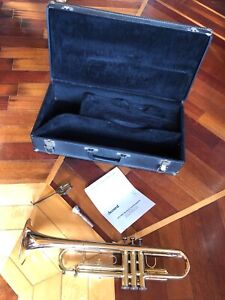 ACCORD USA BLESSING CO. TRUMPET w/ CASE - 7c Mouthpc, paperwork & music Holder