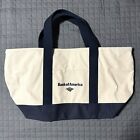 BANK OF AMERICA Blue & White Large Canvas Tote Bag - never used!