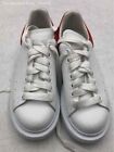 Alexander Mcqueen Womens White Leather Lace Up Low Top Sneakers Size 36 COA