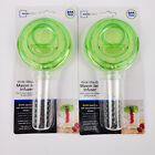 2 Mainstays Infuser Set Wide Mouth Mason Jars Flavored Water New BPA Free Green