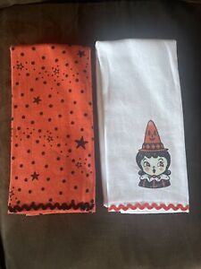 Carnival Cottage Johanna Parker Halloween Witch Stars Kitchen Towels Set Of 2