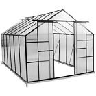 12*8' Polycarbonate Walk-in Garden Greenhouse Kit w/Sliding Door and Vent Window