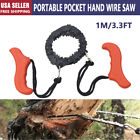 Pocket Chainsaw 20''inch Survival hand held wire Saw Gear Folding Chain Saw NEW