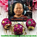 Leklai Lp Somporn Ball Naga Eye Healing Crystal Immortal Pink Thai Amulet #16620