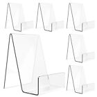 6 Pack Acrylic Book Stand Clear Easel Stand for Display Book Display Holder