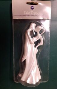 New ListingWilton Pearly White Bride And Groom The First Kiss Cake Topper NIP