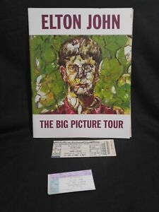 Elton john vintage 1994,1998, 2008 concert tickets and program. (R446)