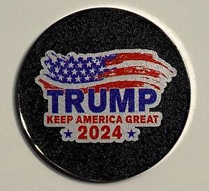 Trump 2024 - Keep America Great - NEW Pro size 32mm Slim -Golf Ball Marker