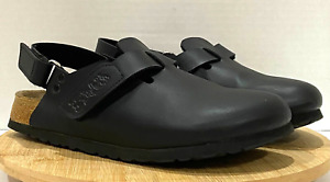 Birkenstock Birki's Slingback Clog L7/M5 Black Leather Comfort Shoes