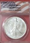 1986 American Silver Eagle ANACS MS70 $1 Coin 1oz .999 Silver