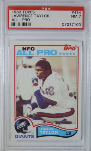 1982 Topps Lawrence Taylor NFC All-Pro #434 Football Card PSA Graded NM 7