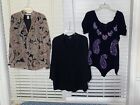 Lot Of 3 Ladies Blouses Size Large