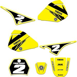 Yamaha PW 80 Graphics Kit PW80 YELLOW STICKER DECALS 1983-2020 - MSG US NAME & #