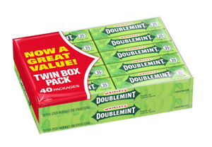 WRIGLEY'S DOUBLEMINT Gum, 5 stick pack (40 Packs)