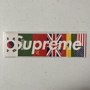 Supreme International Flags Box Logo Sticker FW13 New Rare Authentic!!