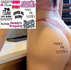 Set 9 Design Daddy Cum Slut Temporary Tattoo Hotwife Tattoo Adult Sexy Women Men