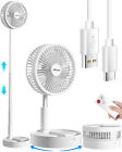 Portable Foldable Standing Fan with Remote USB Rechargeable Telescopic Floor Fan