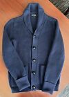 TOM FORD Navy Blue McQueen Shawl Collar Cardigan Pullover Sweater 46 Euro Small