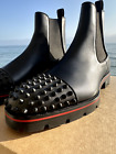 New Christian Louboutin Men Melon Spikes Calf Leather Black Boots 44 (11) $1495