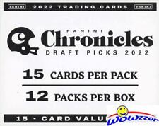 2022 Panini Chronicles Draft Pick Football JUMBO FAT CELLO 12 Pack Box-180 Cards