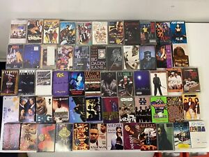 Lot of 58 Old School Rap Hip Hop R&B Cassette Ice Cube, Jodeci, Aaliyah, LL Cool