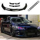 For Mitsubishi Lancer EVO Car Front Bumper Lip Spoiler Splitter + Strut Rods Kit (For: Mitsubishi Lancer)