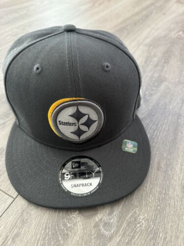 Pittsburgh Steelers New Era 9Fifty SnapBack Adjustable Hat NFL Draft - Graphite