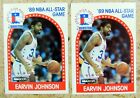 1989-90 Hoops #166 Earvin Magic Johnson Lakers 2ct Basketball Card Lot 1001A