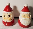 Johanna Parker Transpac Ceramic Christmas Santa & Mrs Claus Salt/Pepper Shakers