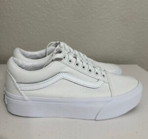 Vans Old Skool Canvas Shoes White - 8.5 Women’s New Without Box