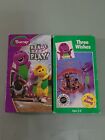 Lot 2x Barney VHS Video Tapes - Ready Set Play! & Barney: Three Wishes