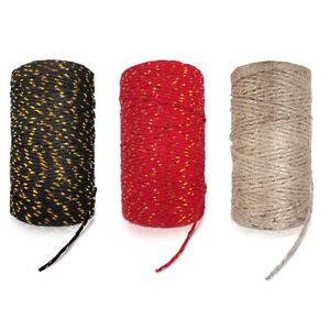3 Rolls Decorative Cotton Twine, Cotton Twine for Gift Wrapping DIY Crafts Ga...