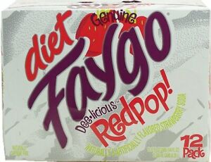 Faygo Diet Redpop Soda 12 Oz Cans Strawberry Flavored Caffeine Free (12 Pack)