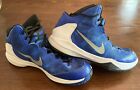 Nike Zoom Blue & White High Top Shoes Men's 11 Brand New