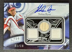 New Listing2024 Topps Sterling Nolan Ryan Sterling Strikes Blue Jersey Bat Relic Auto 01/10
