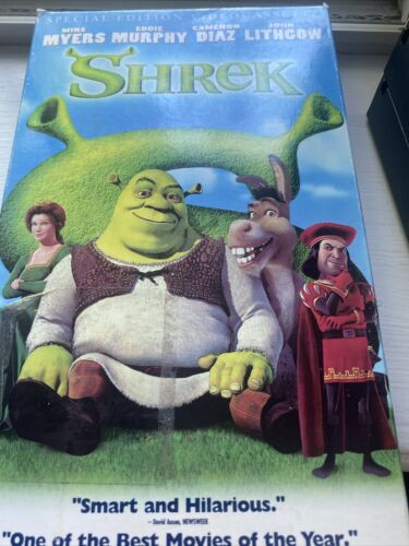 Shrek VHS Tape 2001 Special Edition Mike Myers Eddie Murphy A74