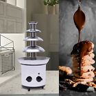 170W 110V 4 Tiers Commercial Chocolate Fountain Equipment Stainless Steel New