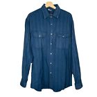 Wah Maker Limited Edition Large Shirt Vintage Western Button Blue USA