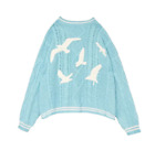 Blue 1989 Cardigan for Women Bird Embroidery Special Knit Taylor Swift Cardigan