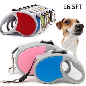 16.5FT Automatic Retractable Dog Leash Pet Collar Automatic Walking Lead Free