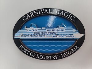 Vintage Rare Carnival Line Magic Cruise Ship Refrigerator Fridge Magnet Panama