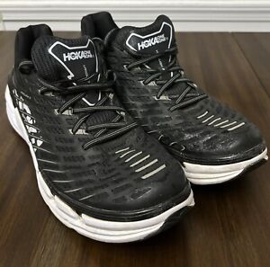 Hoka One One Vanquish 3 Black White Grey Comfort Running Shoes Mens Size 11