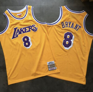 Los Angeles Lakers Kobe Bryant gold basketball retro jersey
