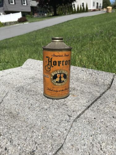 Horton cone top beer can
