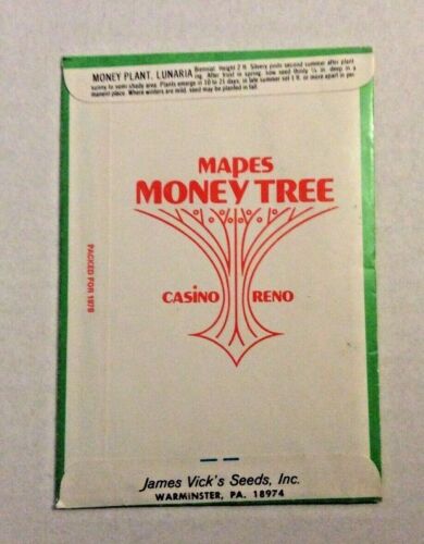Mapes Casino Reno Money Tree Seed Packet