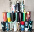 New ListingHuge Lot Of 18 Starbucks Tumblers Collection Set Lids Straws