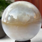 698g Natural Sakura Agate Quartz Sphere Crystal Ball Reiki Healing Decoration