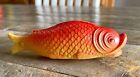 Vintage Fish Putz Celluloid Toy Marked Goldfish Koi Orange 4”
