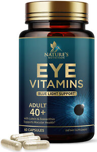 Eye Vitamins with Lutein and Zeaxanthin 1322mg - Premium Eye Protection Formula
