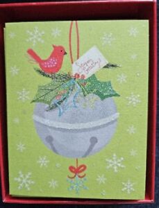 20 COUNT Papyrus Holiday Cards Boxed Envelopes Happy Holiday Season Jingle Bell